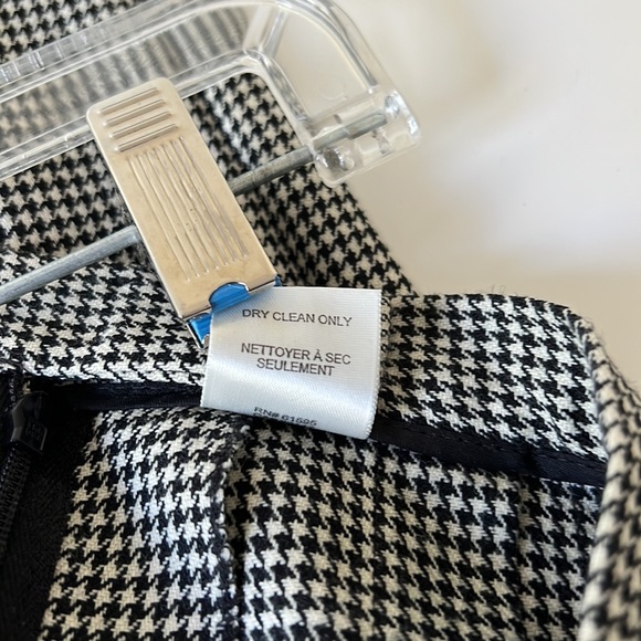 Vintage 90’s Y2K Talbots 100% Wool Houndstooth Plaid Pleated Midi Skirt USA Sz 8 - Picture 4 of 6